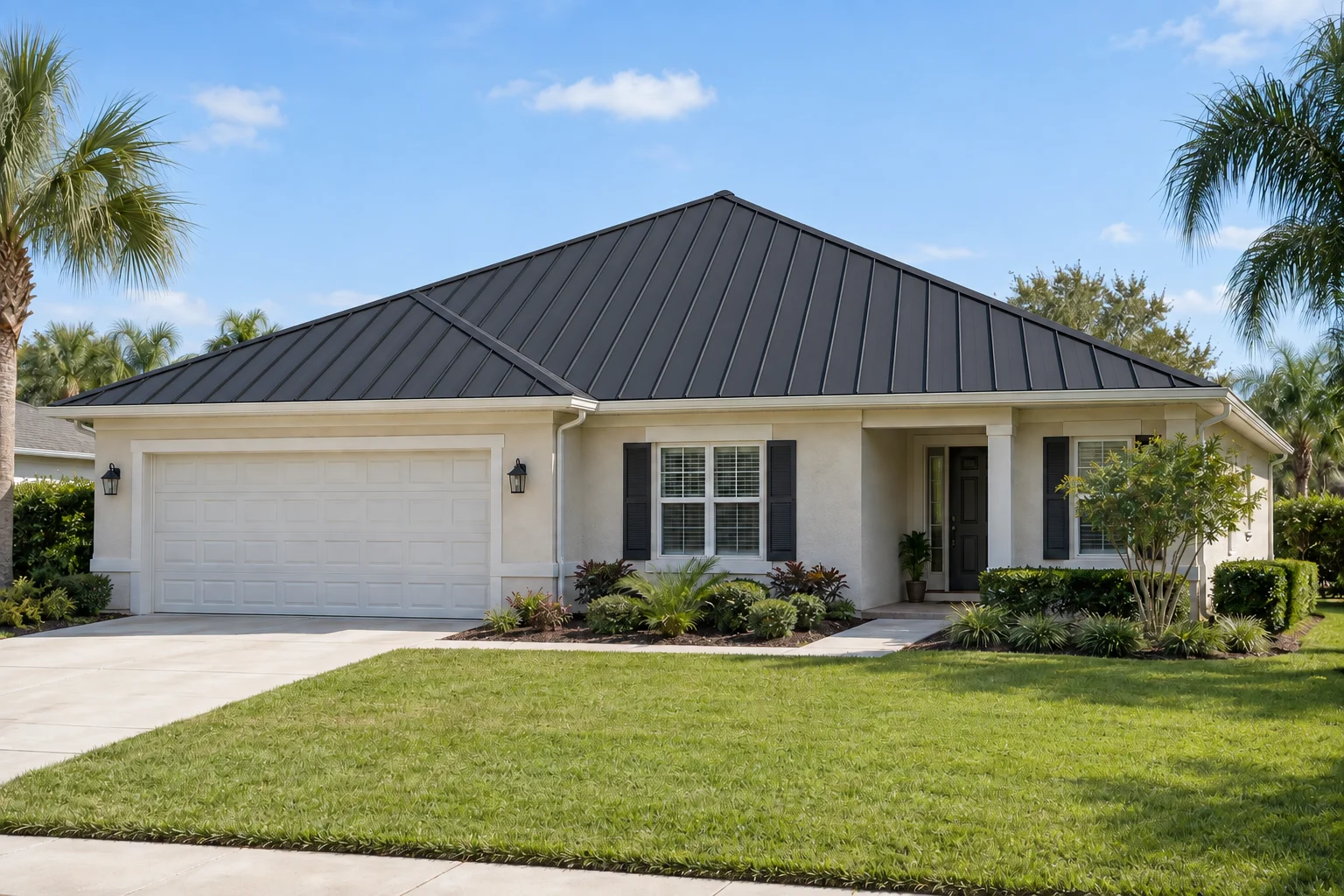 Illustrative Metal roof appearance